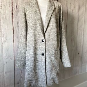 Torrid Grey Textured Longline Boyfriend Blazer sz3